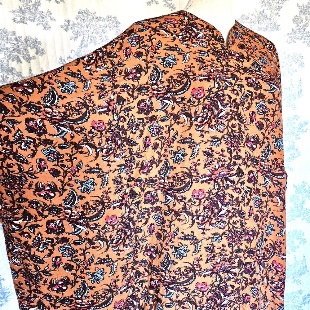 Caftan Reddish Brown Floral S to Plus New - Picture 7 of 9